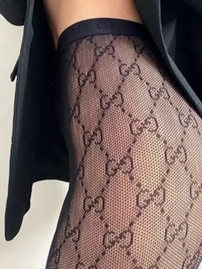 Luxury GG Woven Fishnet Stockings Tights Pantyhose